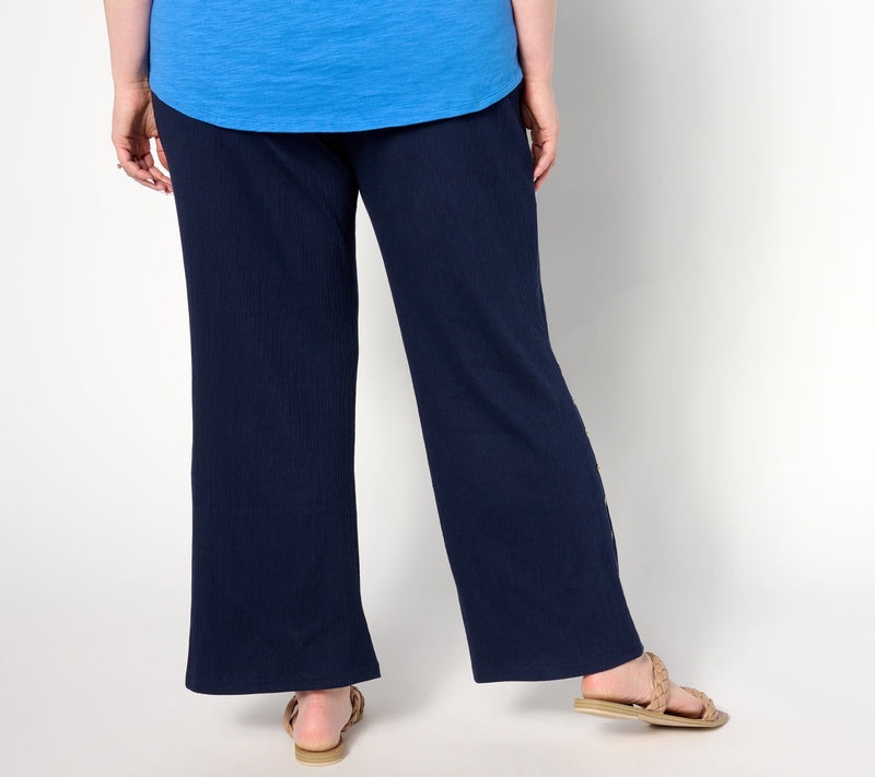 Belle by Kim Gravel Regular Packabelle Buttoned Up Relaxed Pant — View 2
