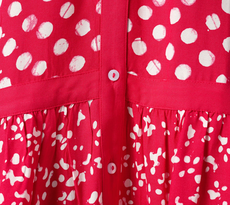 Dennis Basso Mixed Print Rayon Tiered Dress — View 6