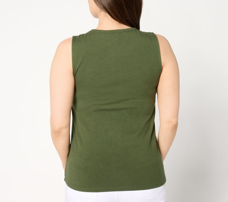BEAUTIFUL by Lawrence Zarian Classic Knit Tank Top with Twist Detail — View 10