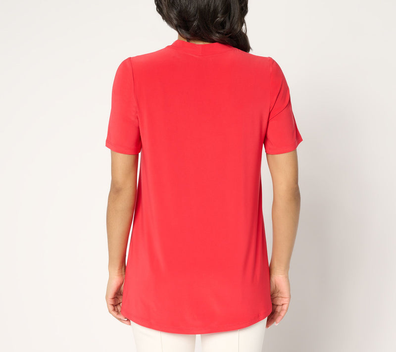 Dennis Basso Italia Knit Tunic with Elbow Sleeves — View 7