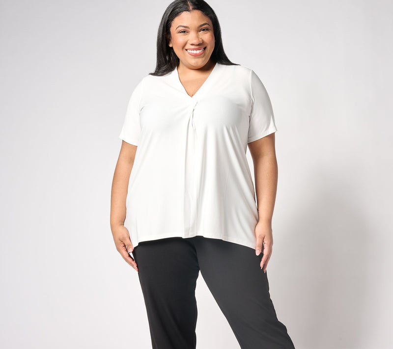 Dennis Basso Italia Knit Tunic with Elbow Sleeves — View 16