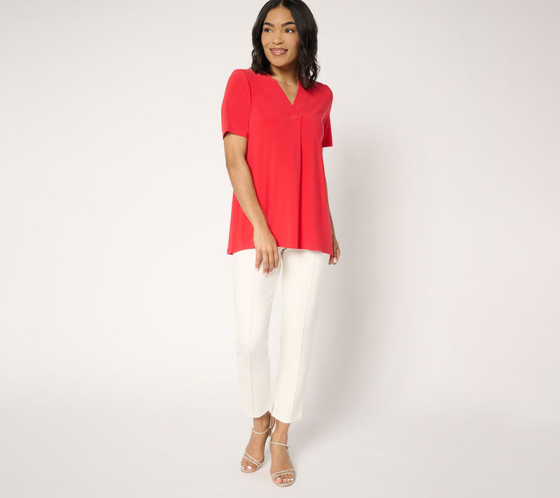 Dennis Basso Italia Knit Tunic with Elbow Sleeves — View 8