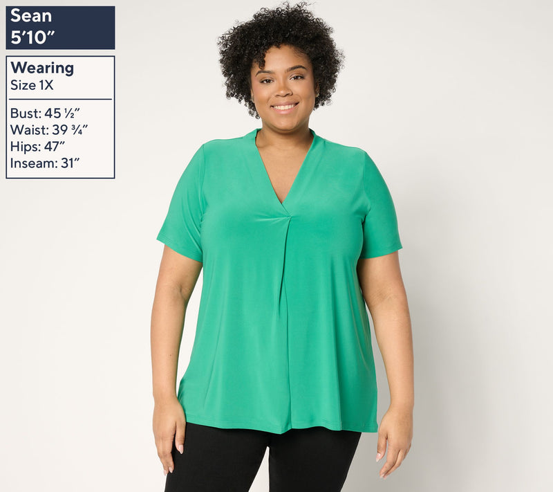 Dennis Basso Italia Knit Tunic with Elbow Sleeves — View 5