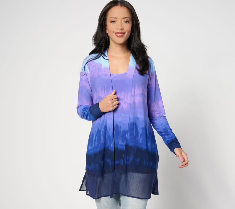 Women with Control Como Jersey & Triple Mesh Tank & Cardigan Set — Main view