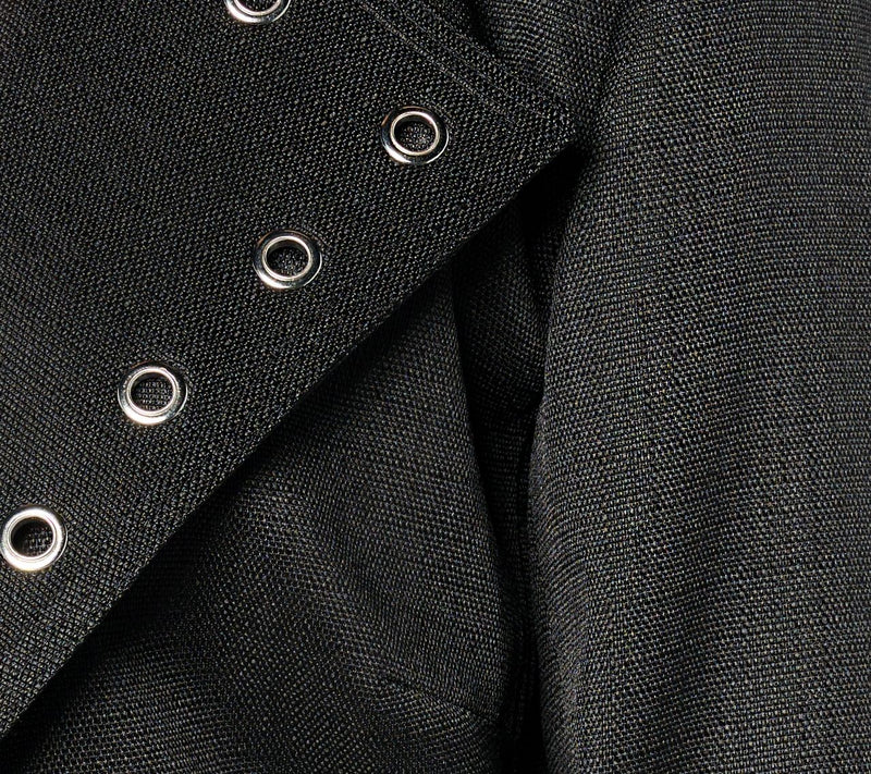 Dennis Basso Open Front Twill Jacket with Grommet Detail — View 8