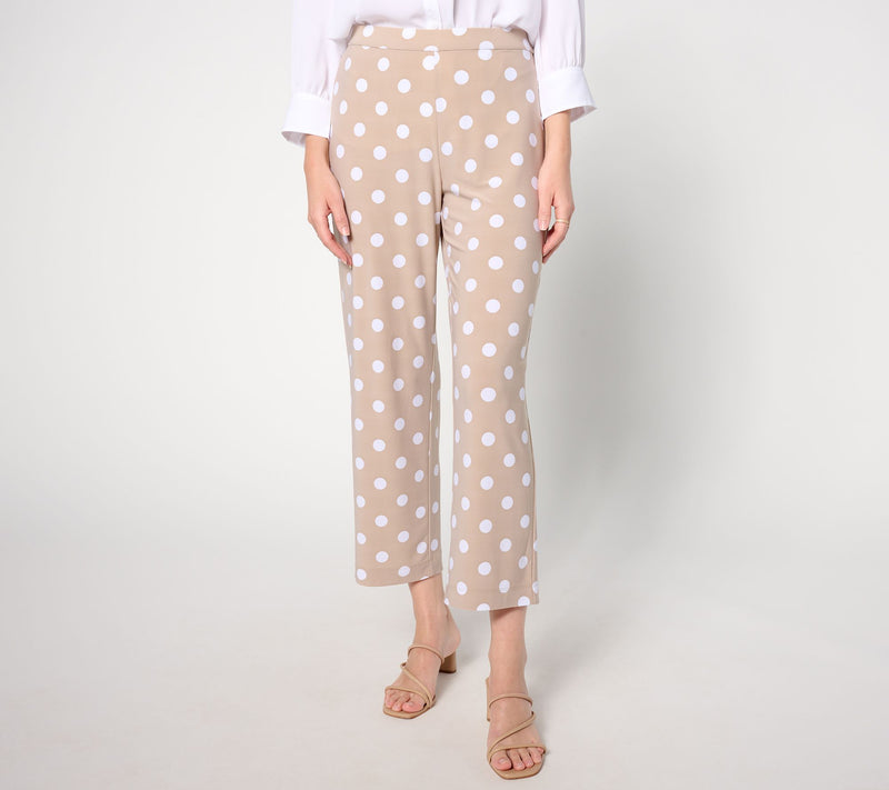 Dennis Basso Petite Polka Dot Italia Knit Crop Pants — View 7