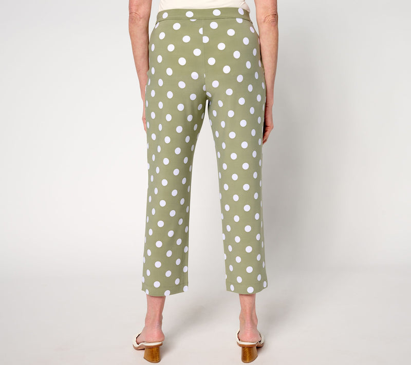 Dennis Basso Petite Polka Dot Italia Knit Crop Pants — View 14