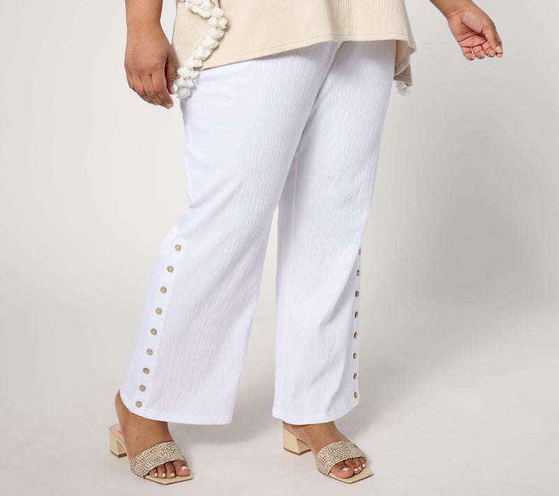 Belle by Kim Gravel Petite Packabelle Buttoned Up Relaxed Pant — View 11