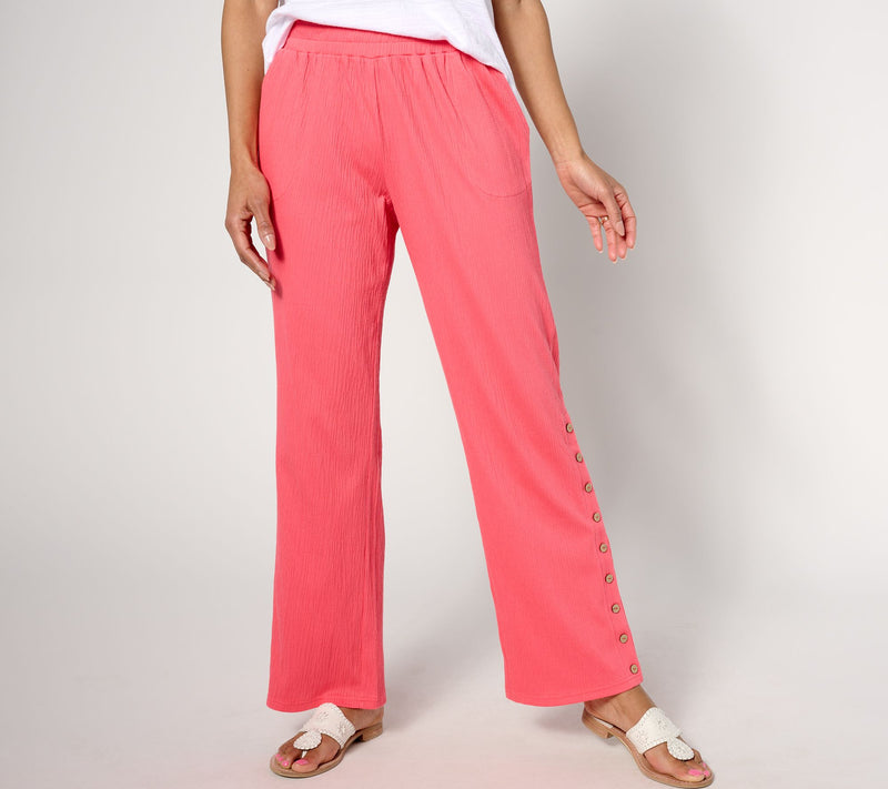 Belle by Kim Gravel Petite Packabelle Buttoned Up Relaxed Pant — Main view