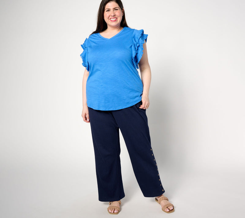 Belle by Kim Gravel Tall Packabelle Buttoned Up Relaxed Pant — View 13