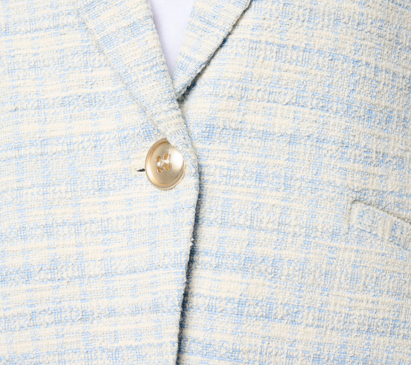 GRAVER Susan Graver Knit Tweed Short Sleeve Blazer — View 4