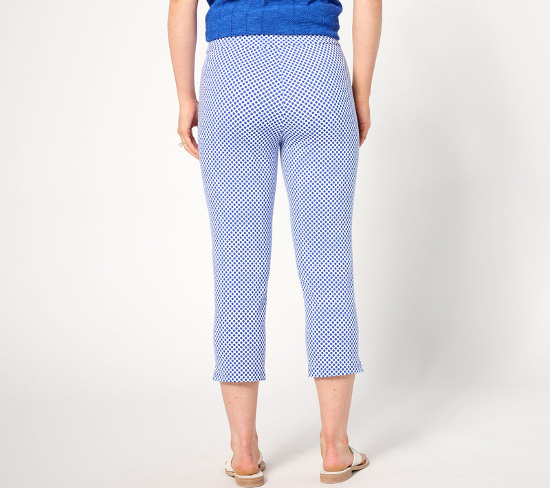 Susan Graver Weekend Regular Premium Stretch Ava Slim Capri Pants — View 6