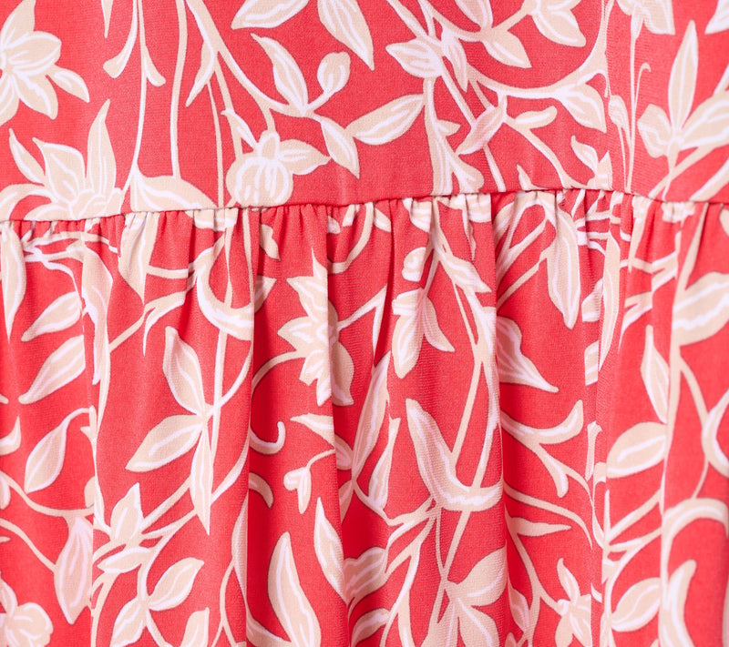 Susan Graver Petite Printed Liquid Knit Tiered Maxi Skirt — View 10