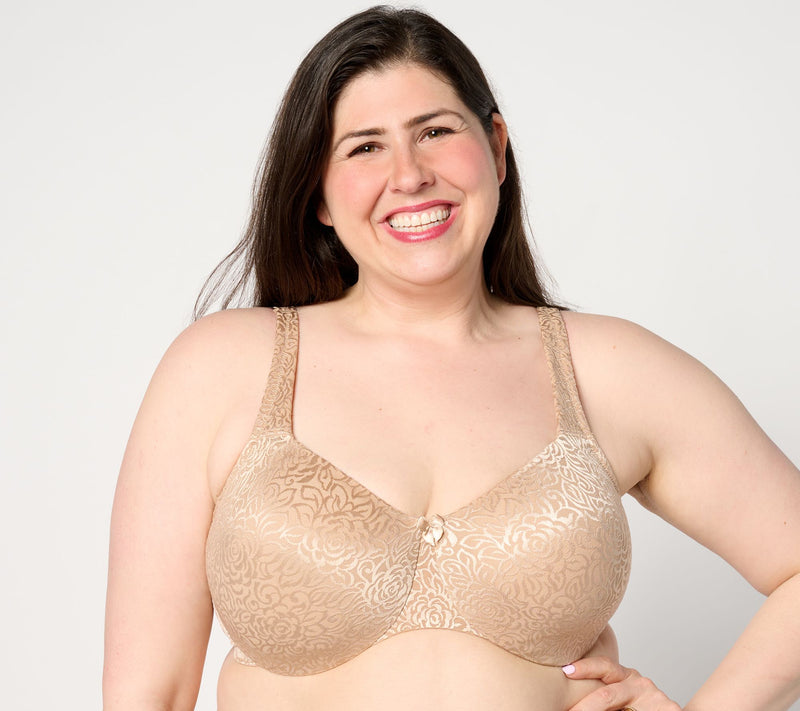 Breezies Wild Rose Lace Underwire Minimizer — View 5