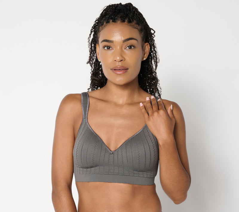 Breezies Seamless Pointelle Wirefree T-Shirt Bra — View 12