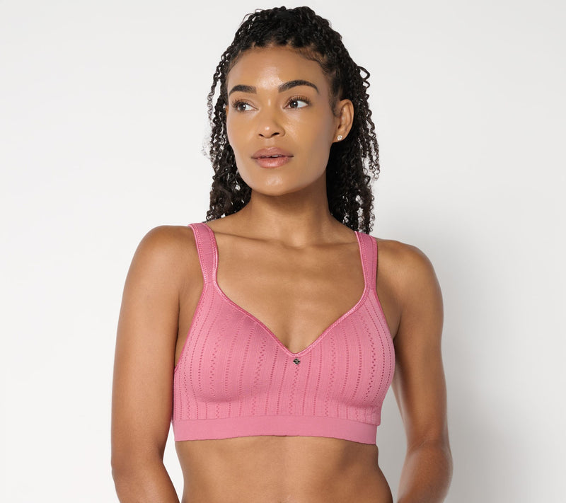 Breezies Seamless Pointelle Wirefree T-Shirt Bra — View 9