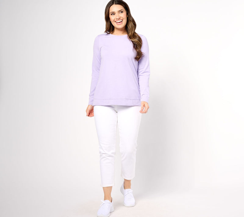 AnyBody Lounge Beach Wash Knit Top with Tulip Back — View 3