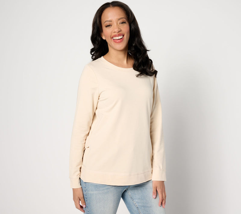 AnyBody Lounge Beach Wash Knit Top with Tulip Back — View 11