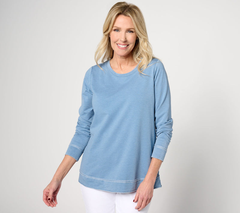 AnyBody Lounge Beach Wash Knit Top with Tulip Back — View 12