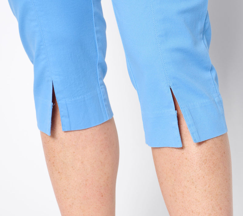 Isaac Mizrahi Live! Petite Brushed Sateen Pedal Pusher Pants — View 10