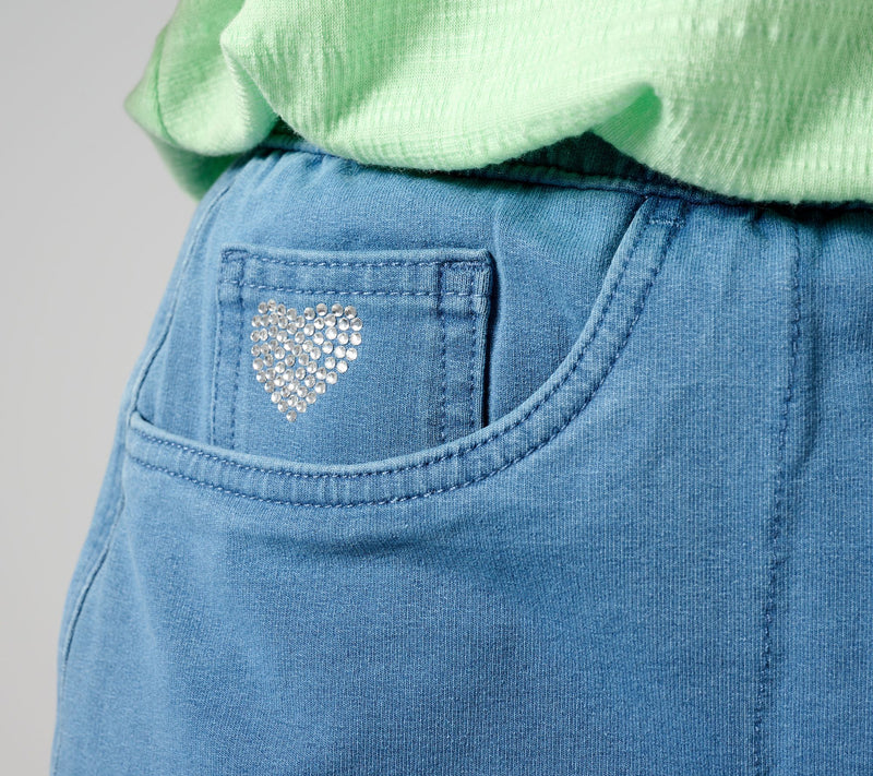 Quacker Factory DreamJeannes Short Oh Grommet Skort — View 11