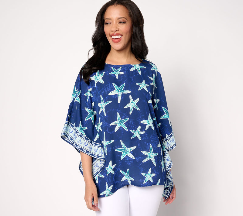 Quacker Factory Nautical Printed Butterfly Top — View 8