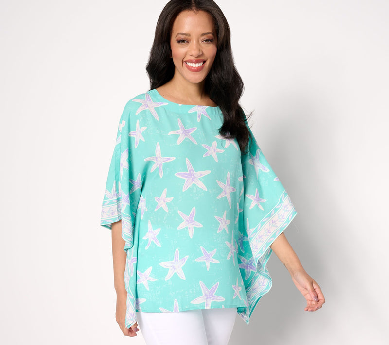 Quacker Factory Nautical Printed Butterfly Top — View 9