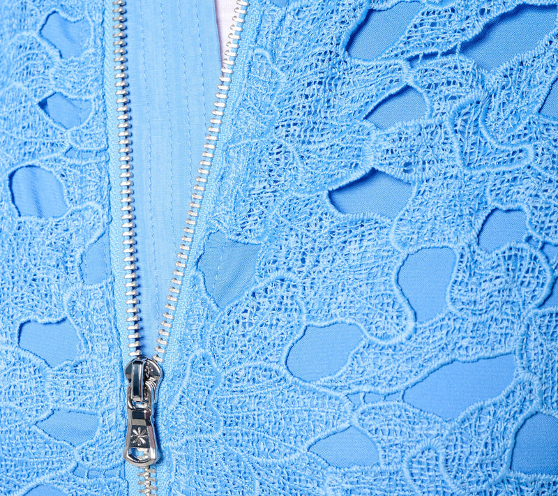 Isaac Mizrahi Live! Zip Front Lace Bomber Jacket with Pockets — View 6