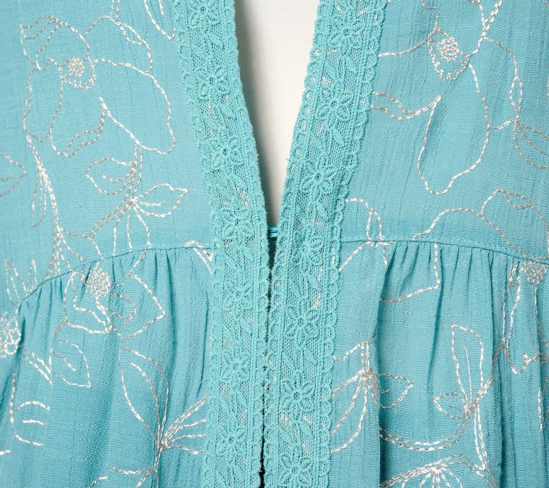 Isaac Mizrahi Live! Regular Bridgehampton Embroidered Gauze Duster — View 10
