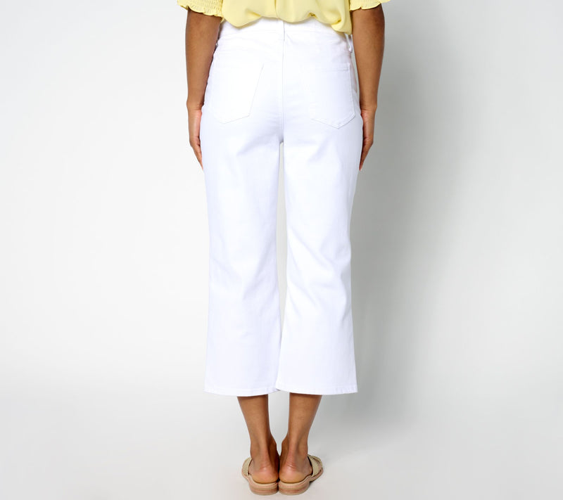 NYDJ High Rise Joni Capri in Cool Embrace - Optic White — View 3