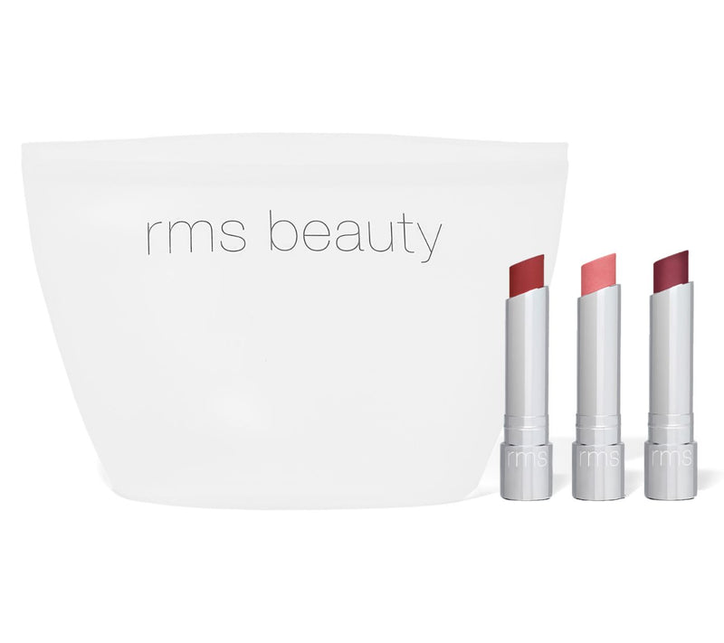 rms beauty Tinted Daily Lip Balm Holiday Trio with Bag — Main view