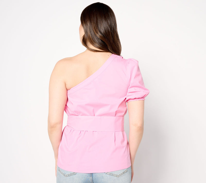 Studio Park x Vanessa Herring One Shoulder Statement Blouse — View 2
