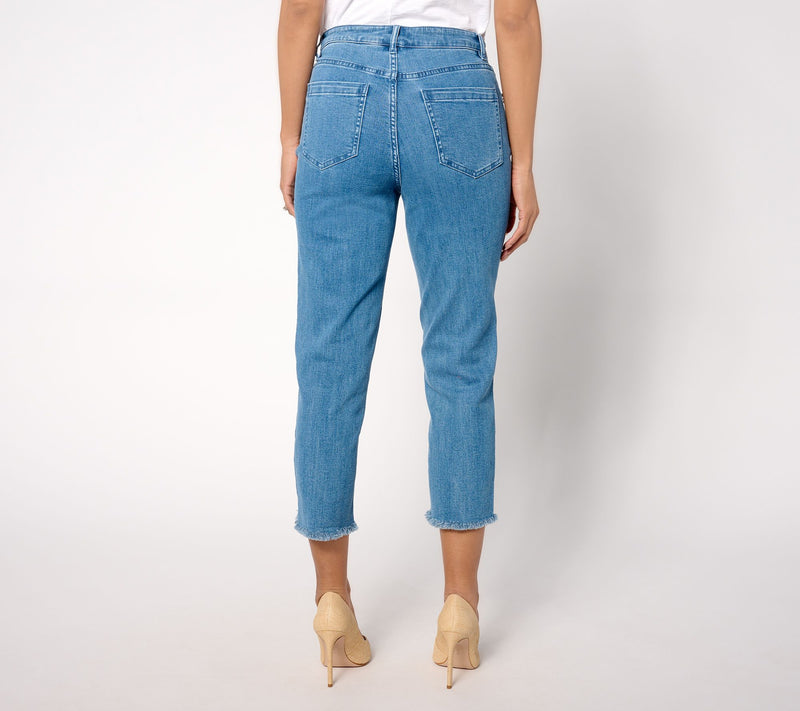 Studio Park x Vanessa Herring Petite Embellished Hem Jeans — View 4