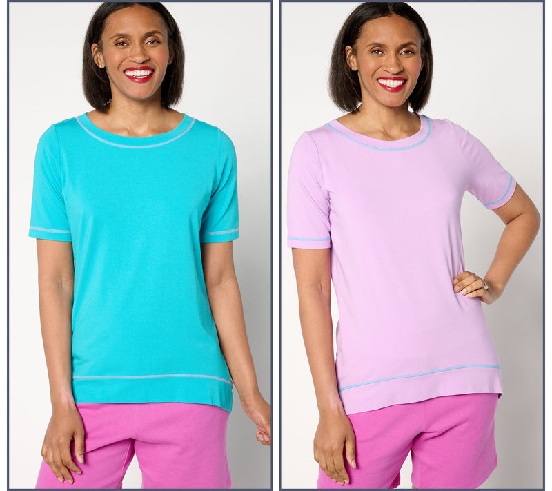 Belle Beach_by Kim Gravel Primabelle Knit Set of 2 High Low Tops — Main view