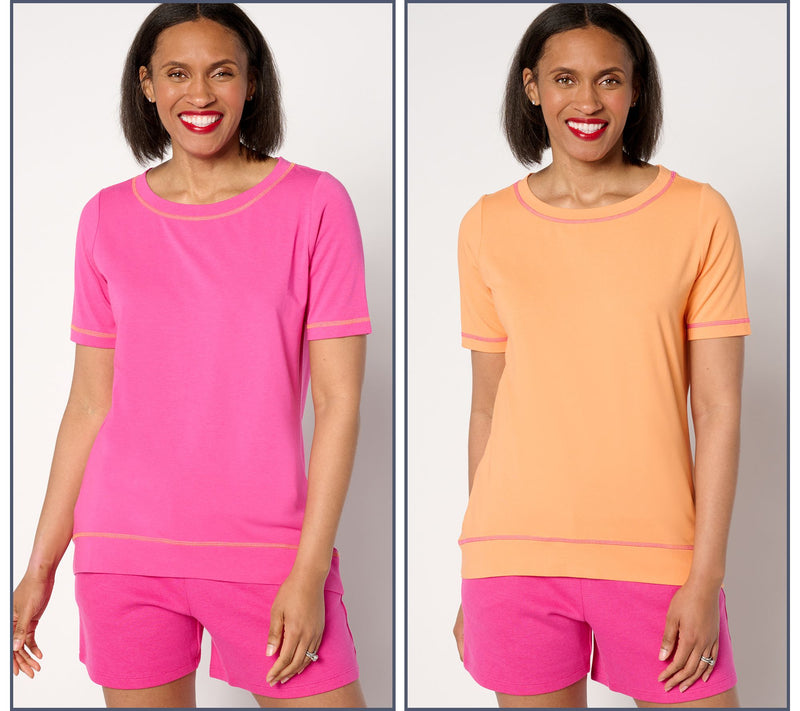 Belle Beach_by Kim Gravel Primabelle Knit Set of 2 High Low Tops — View 7
