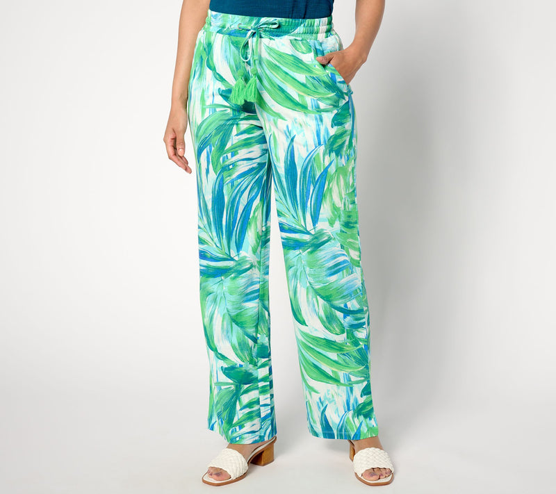 Belle Beach by Kim Gravel Tall Cabana Knit Laguna Lido Tassel Pant — Main view