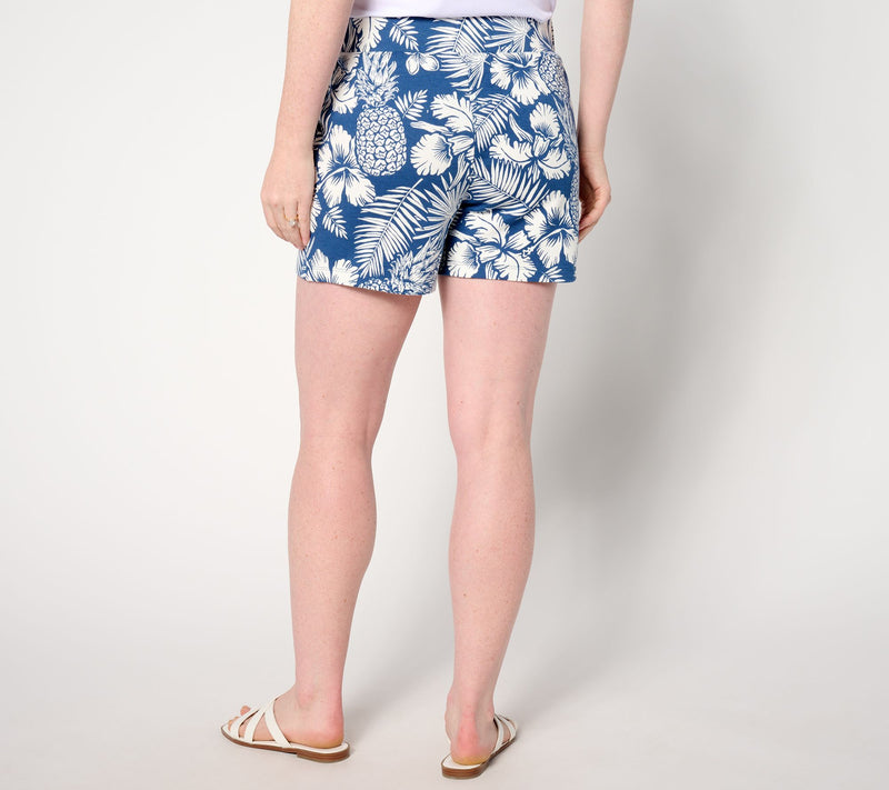 Belle by Kim Gravel Perfect Pique Pineapple 5" Short — View 12