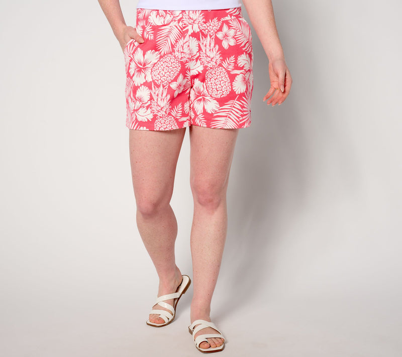 Belle by Kim Gravel Perfect Pique Pineapple 5" Short — View 11