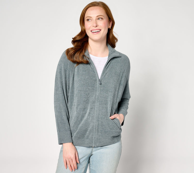 Barefoot Dreams CozyChic Ultra Lite Full-Zip Cardigan — Main view