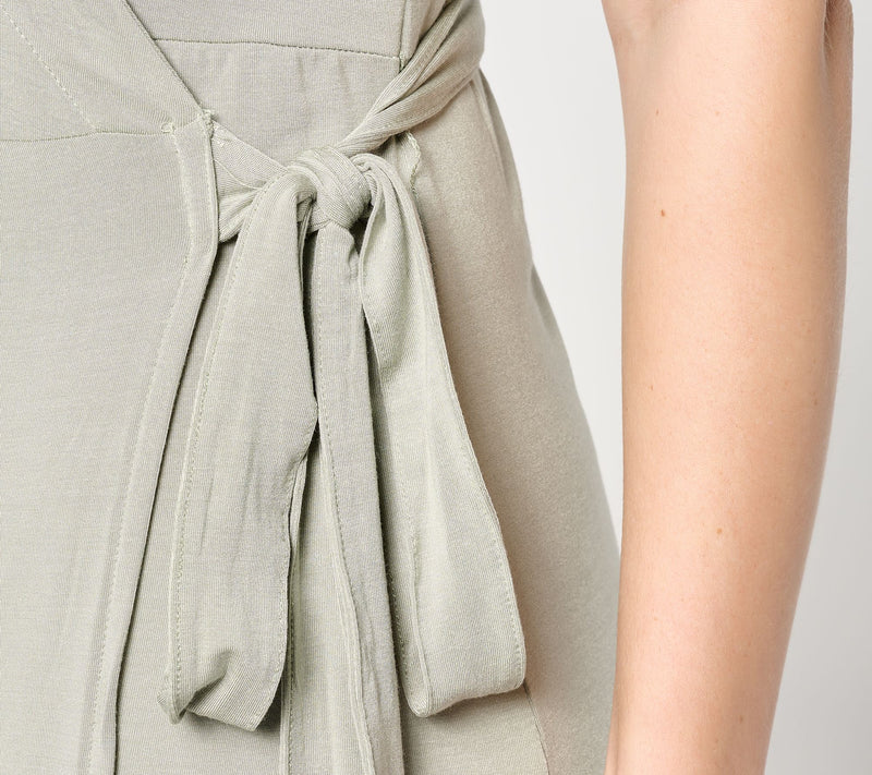 Barefoot Dreams Luxe Milk Jersey 3/4 Sleeve Wrap Dress — View 11