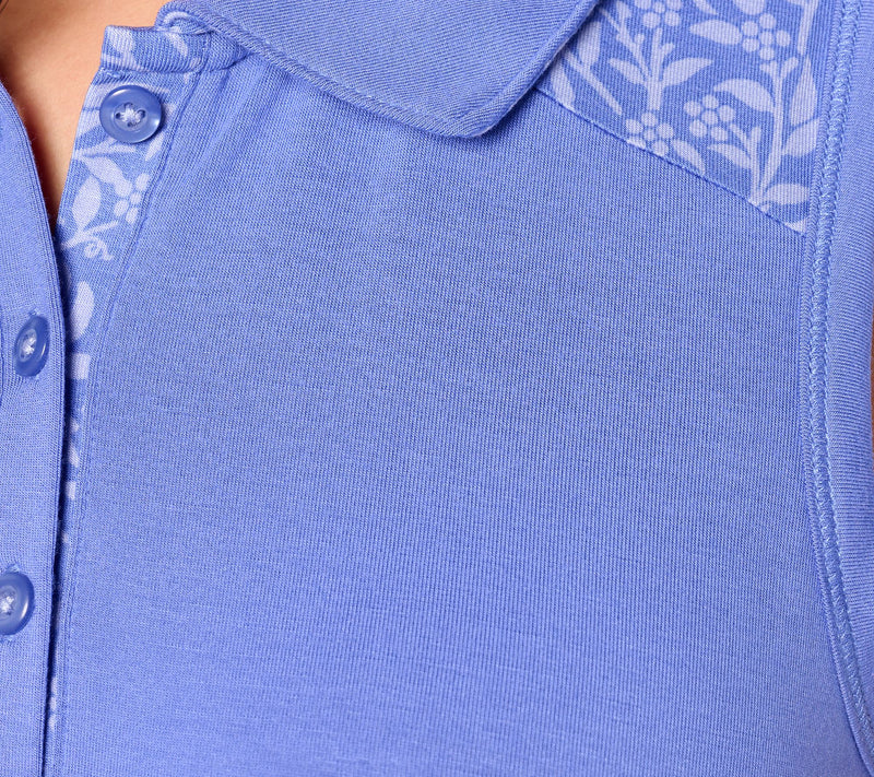 zuda Rayon Span Print Mix Golf Tank — View 13