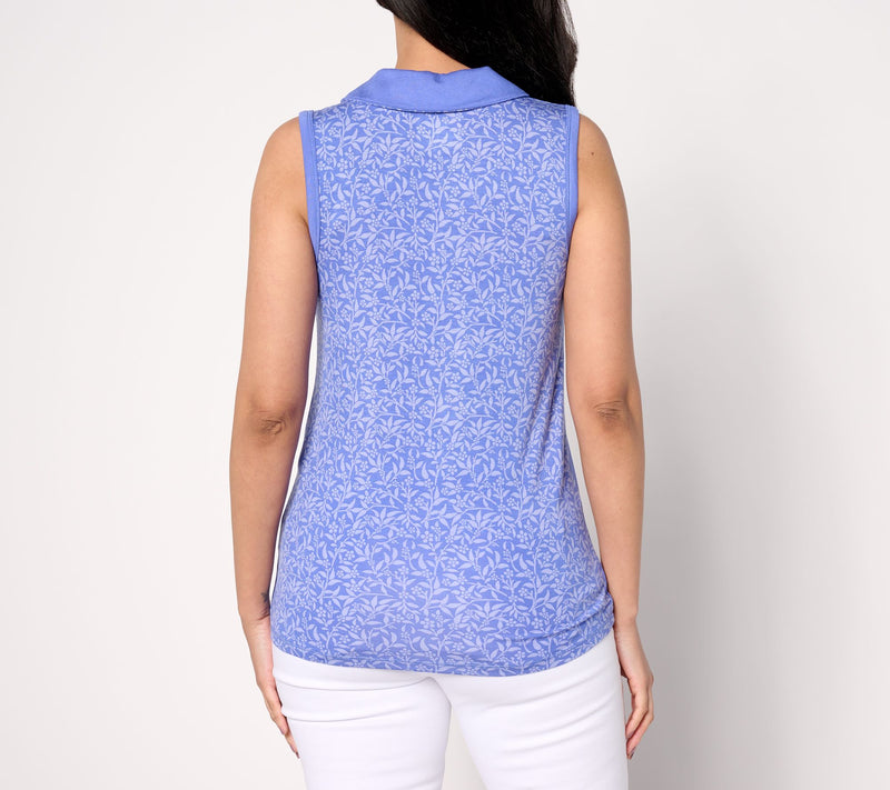 zuda Rayon Span Print Mix Golf Tank — View 10