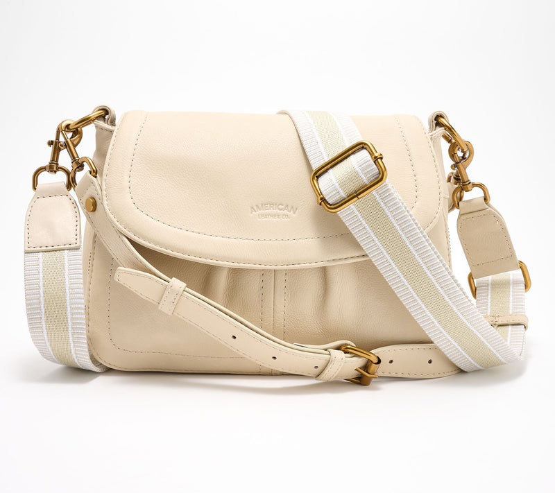 American Leather Co. Leather Crossbody with Two Straps — View 31