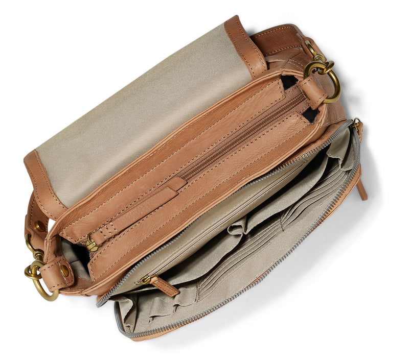 American Leather Co. Leather Crossbody with Two Straps — View 35
