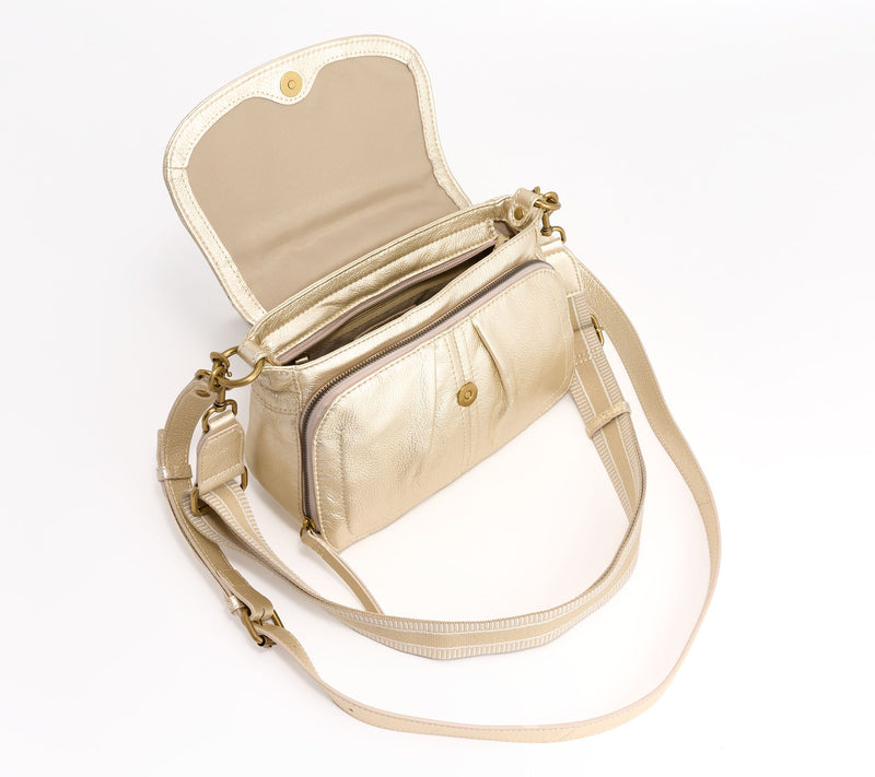 American Leather Co. Leather Crossbody with Two Straps — View 33