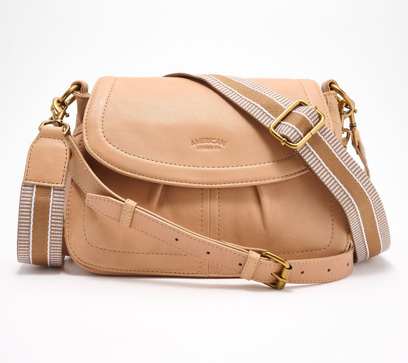 American Leather Co. Leather Crossbody with Two Straps — View 16