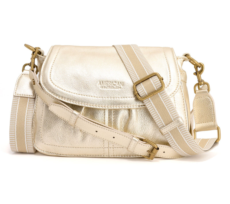 American Leather Co. Leather Crossbody with Two Straps — Main view