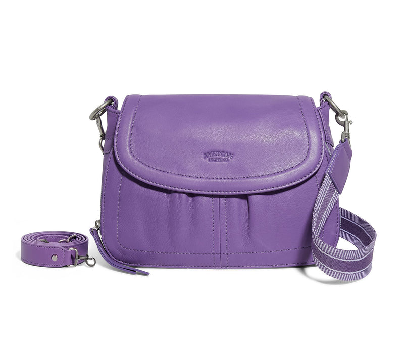 American Leather Co. Leather Crossbody with Two Straps — View 44