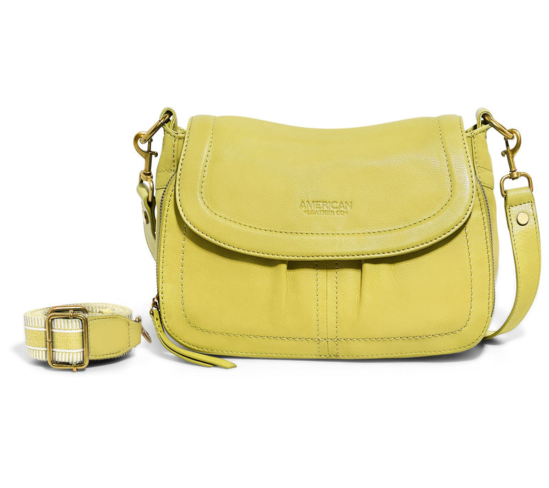 American Leather Co. Leather Crossbody with Two Straps — View 12