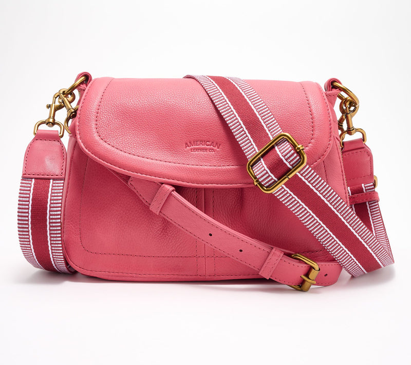 American Leather Co. Leather Crossbody with Two Straps — View 13